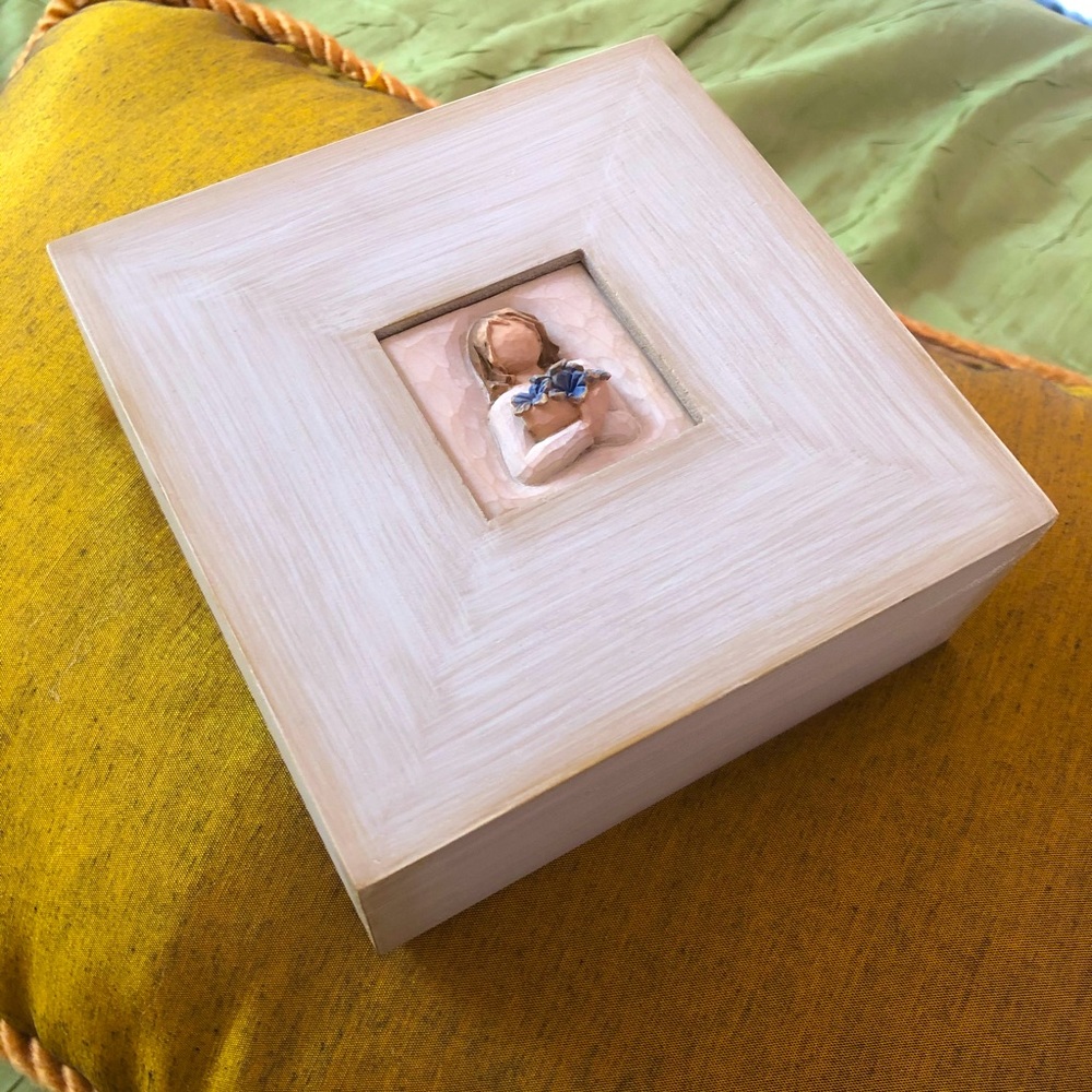 Willow Tree “Thank You” Wooden Carved Box